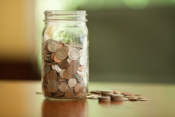 coins in a jar